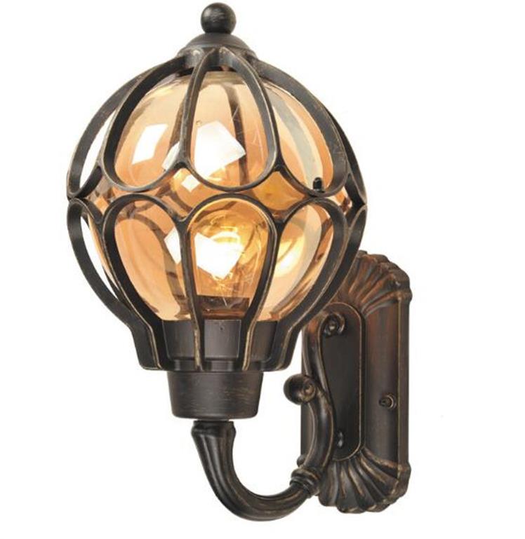 Black copper luxury classic Victoria aluminum glass ball wall lamp