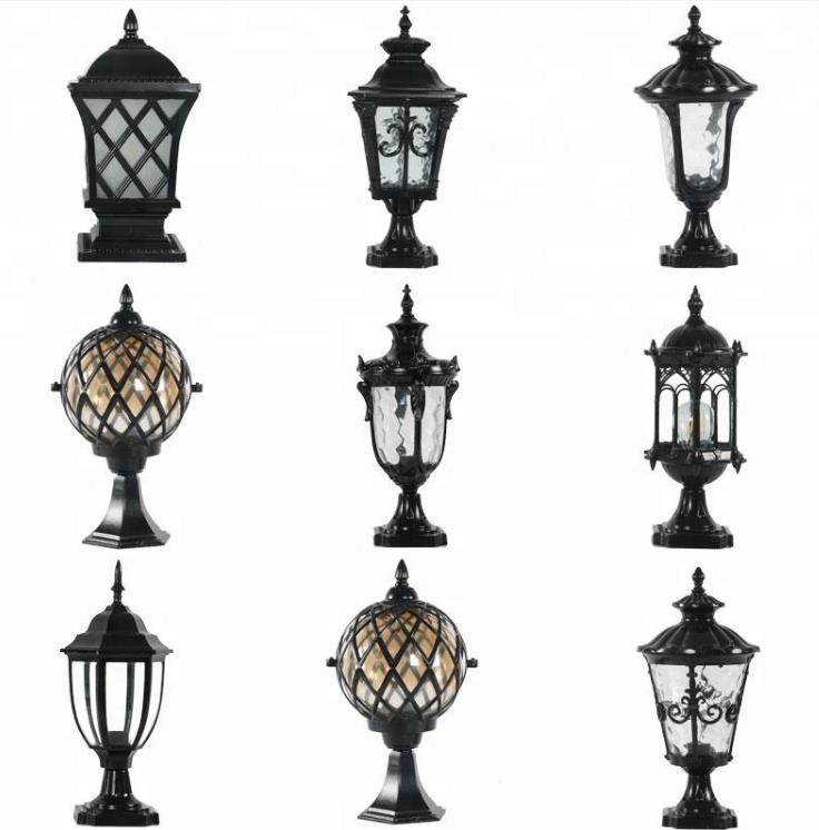 Bollard Light Garden Pedestal Classical Outdoor Post Pillar Lantern Light for Gate Application